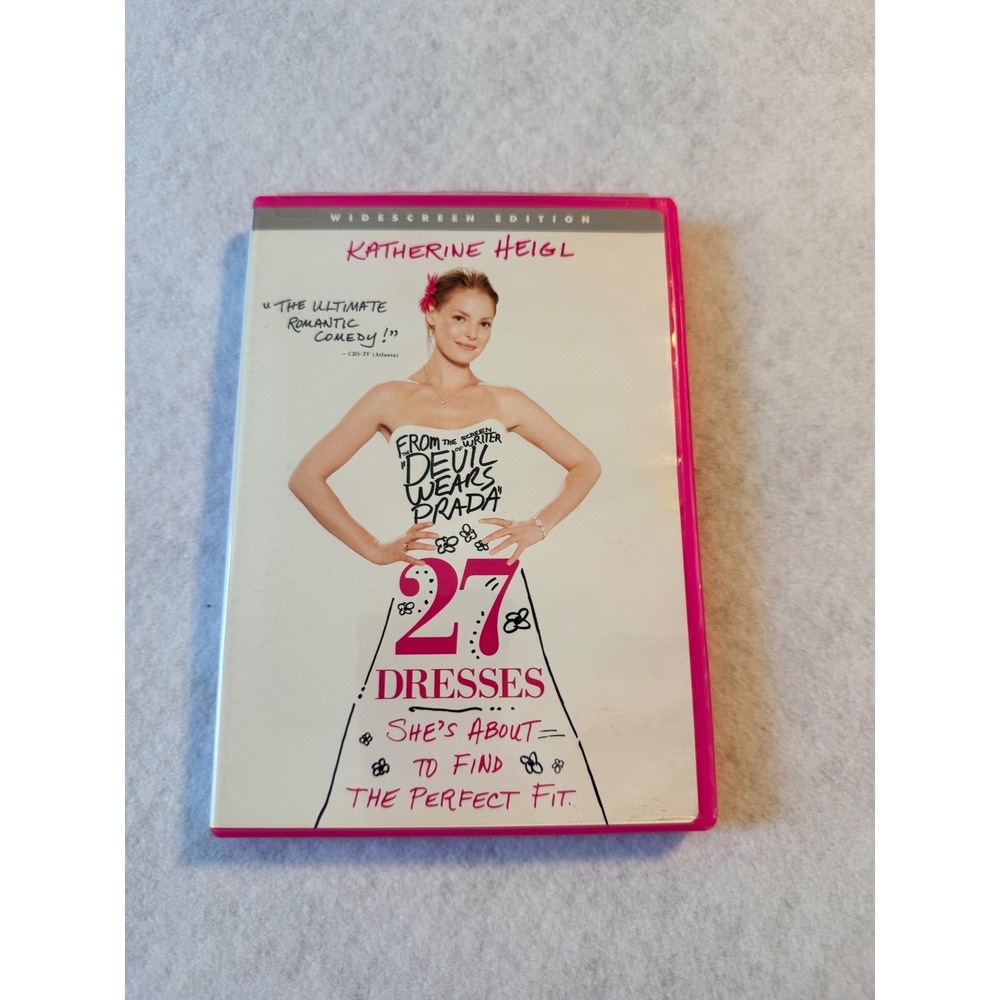 27 Dresses DVD Widescreen Edition Katherine Heigl Romantic Comedy Pink‎ Case